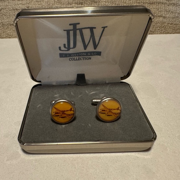 J. J. Weston & Co Airplane Cufflinks - Picture 1 of 5